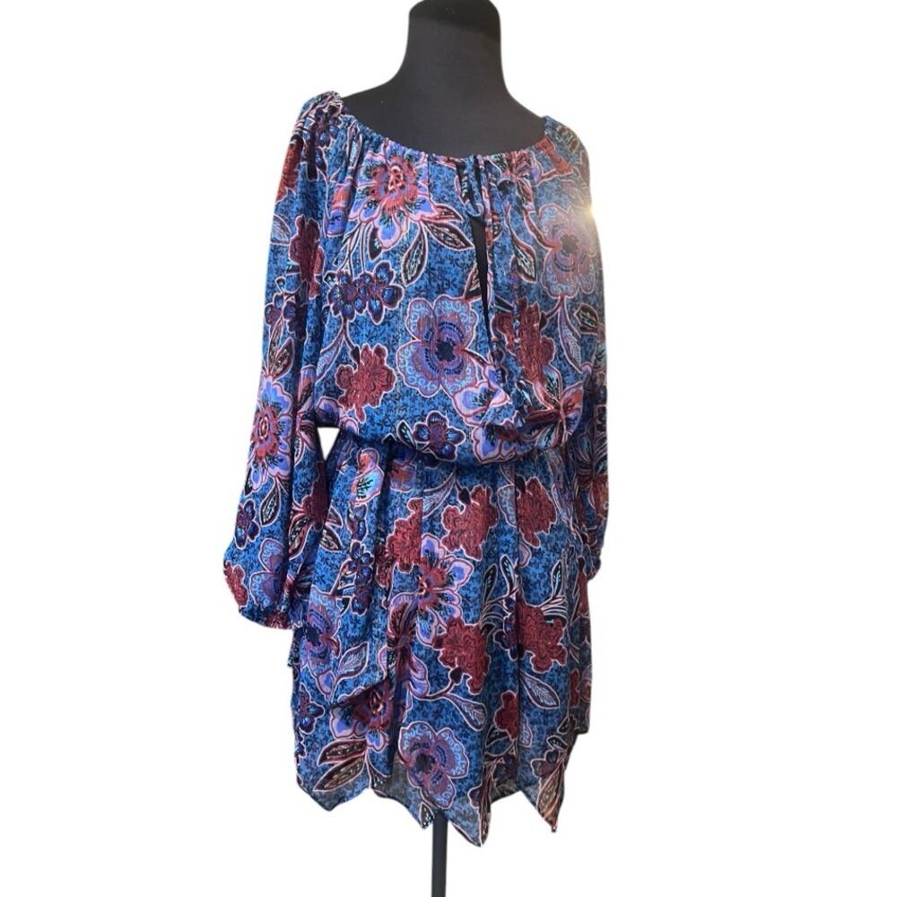MISA LA Tara Cerulean Mini Dress XS NWT Fairy Ethereal Boho Handkerchief Hem - Picture 6 of 13